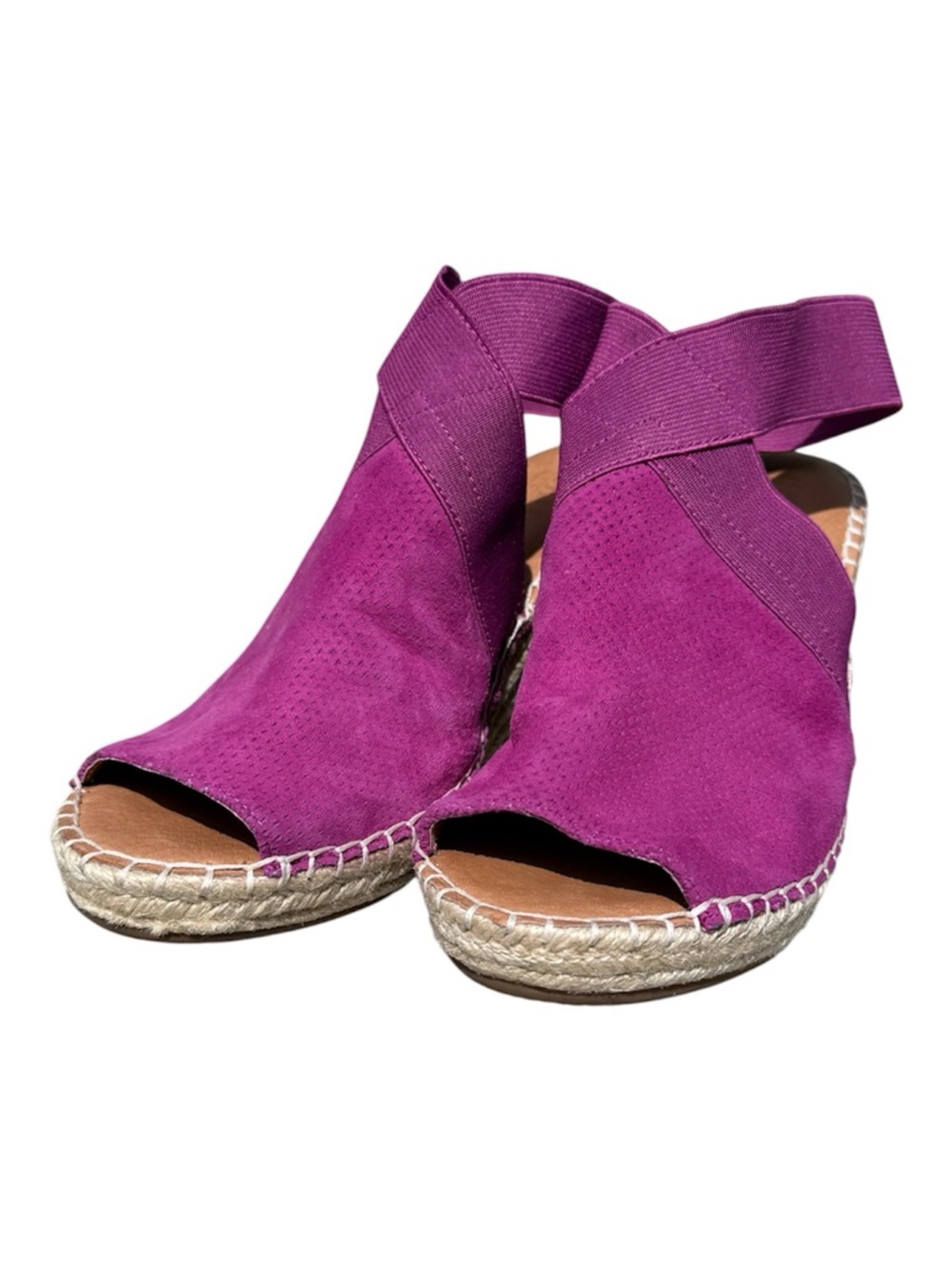 gentle souls Magenta Pink Colleen Espadrille Wedge Sandals - Picture 2 of 11